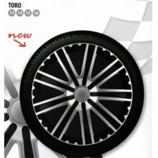 Колпак на колесо   TORO 15"   черный серебряный, Польша 1х5