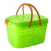 Корзина-переноска большая зеленый прозрачный
