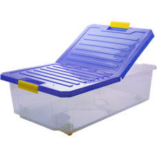 Ящик для хранения Unibox 30 л на роликах синий лего