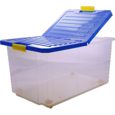 Ящик для хранения Unibox 57 л на роликах синий лего