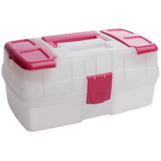 Ящик для хранения мелочей прозрачный розовый