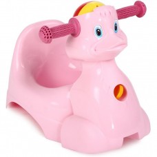 Горшок-игрушка "Уточка" розовый