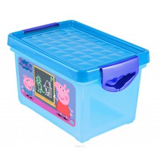 Детский ящик для хранения мелочей "Свинка Пеппа"5,1 л голубой